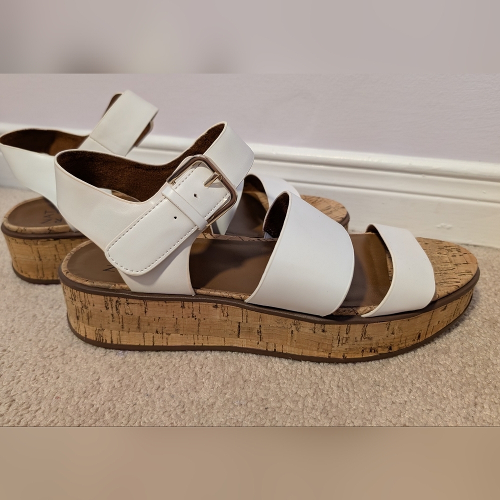 Naturalizer Brooke Cork Wedge Platform Sandals